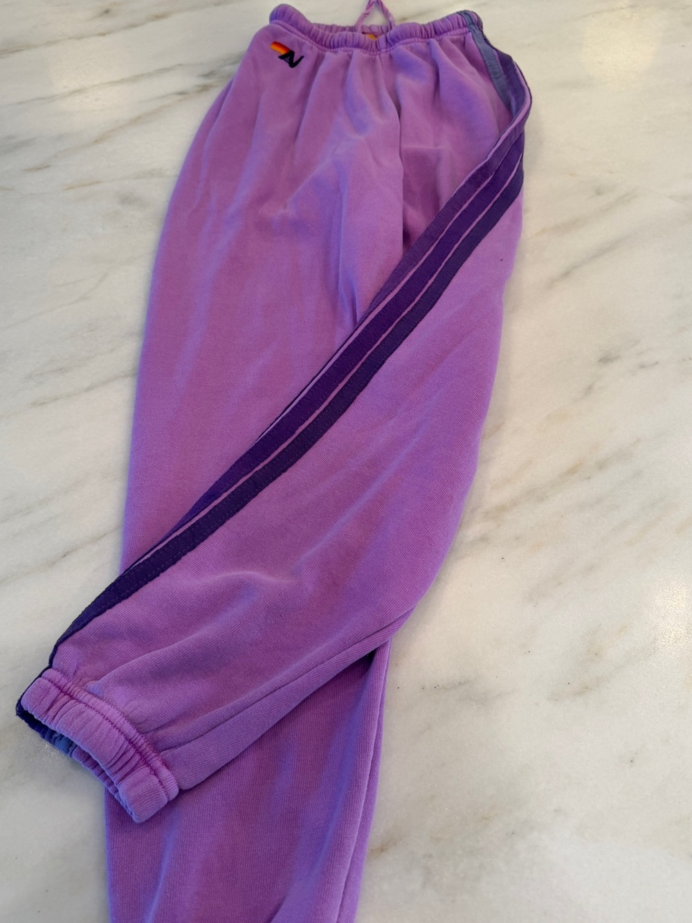 Aviator nation xs 5 STRIPE SWEATPANTS - NEON PURPLE // PURPLE GUC XS